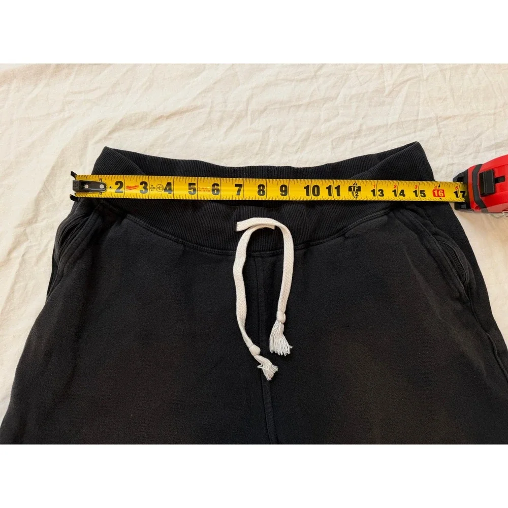 Empyre Mens Black Fleece Sweat Shorts Embroidered Logo Size Medium